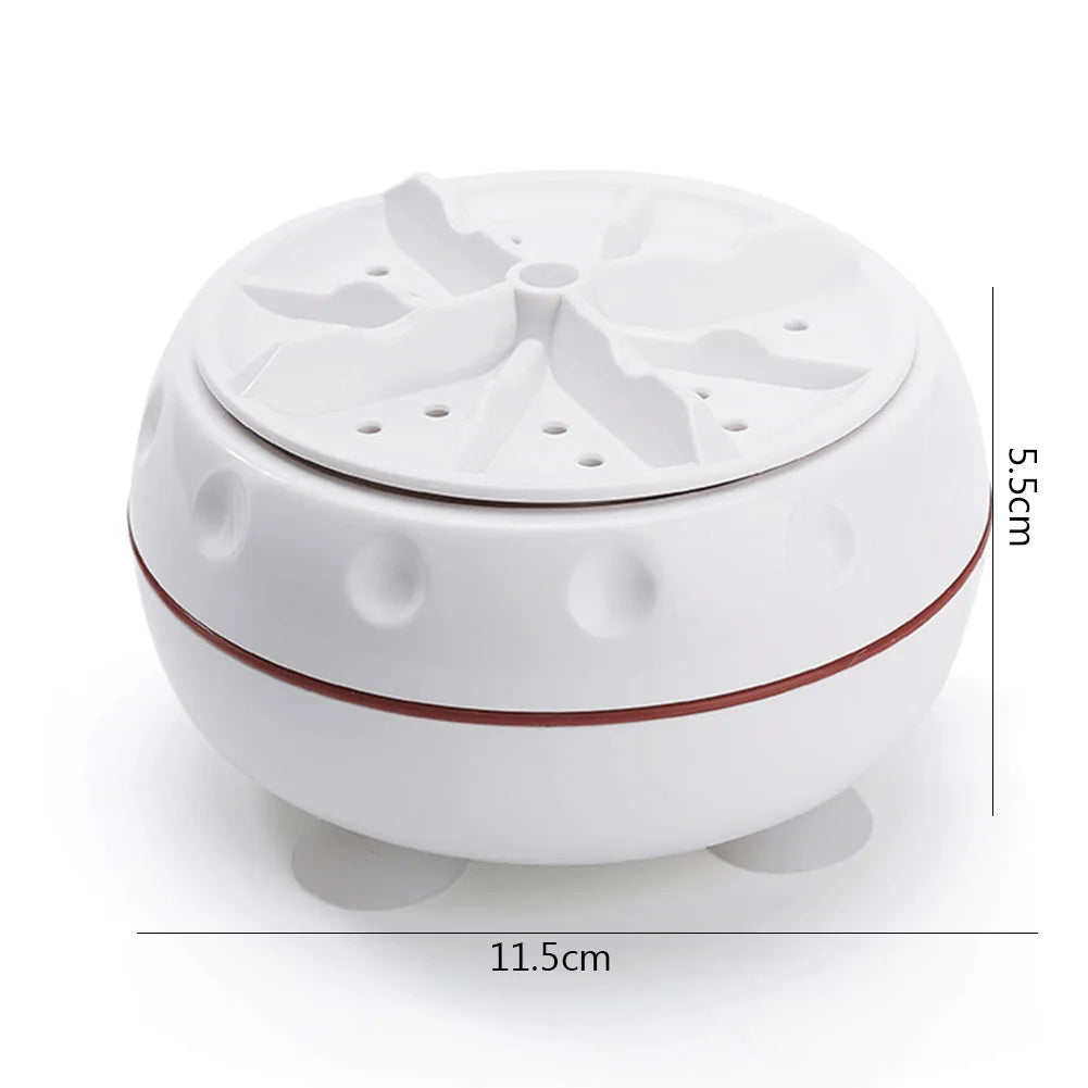 Automatic Mini Turbine Washing Machine β Portable Travel Washer with Air Bubble & Rotation (40W)