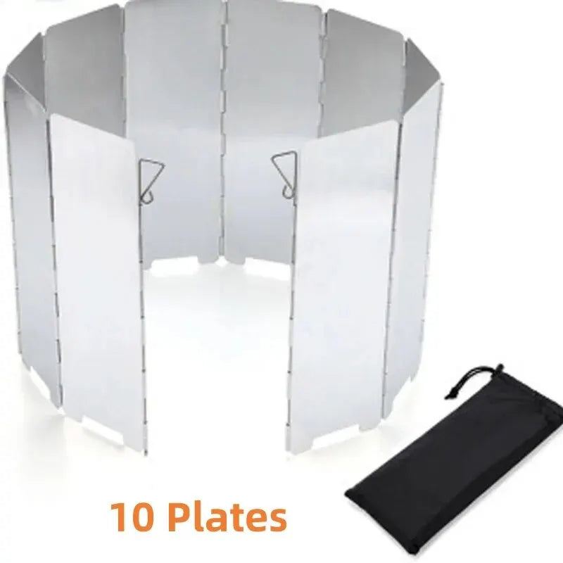 Ultralight Foldable Stove Windshield β 8/10 Plate Aluminum Alloy for Camping