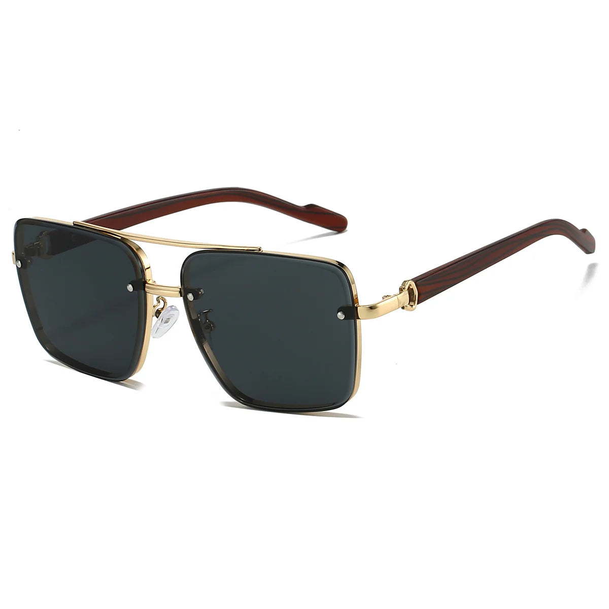 KAMMPT RetroPilot – Women’s Double Bridge Metal Sunglasses