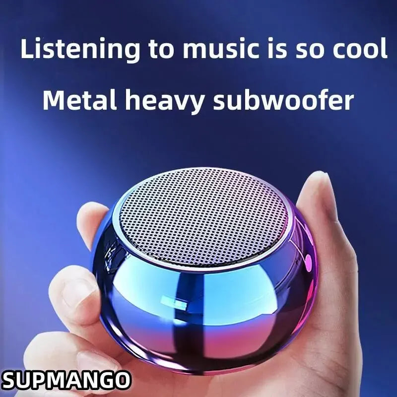 Mini Steel Bluetooth Speaker β Heavy Bass Portable Wireless Subwoofer