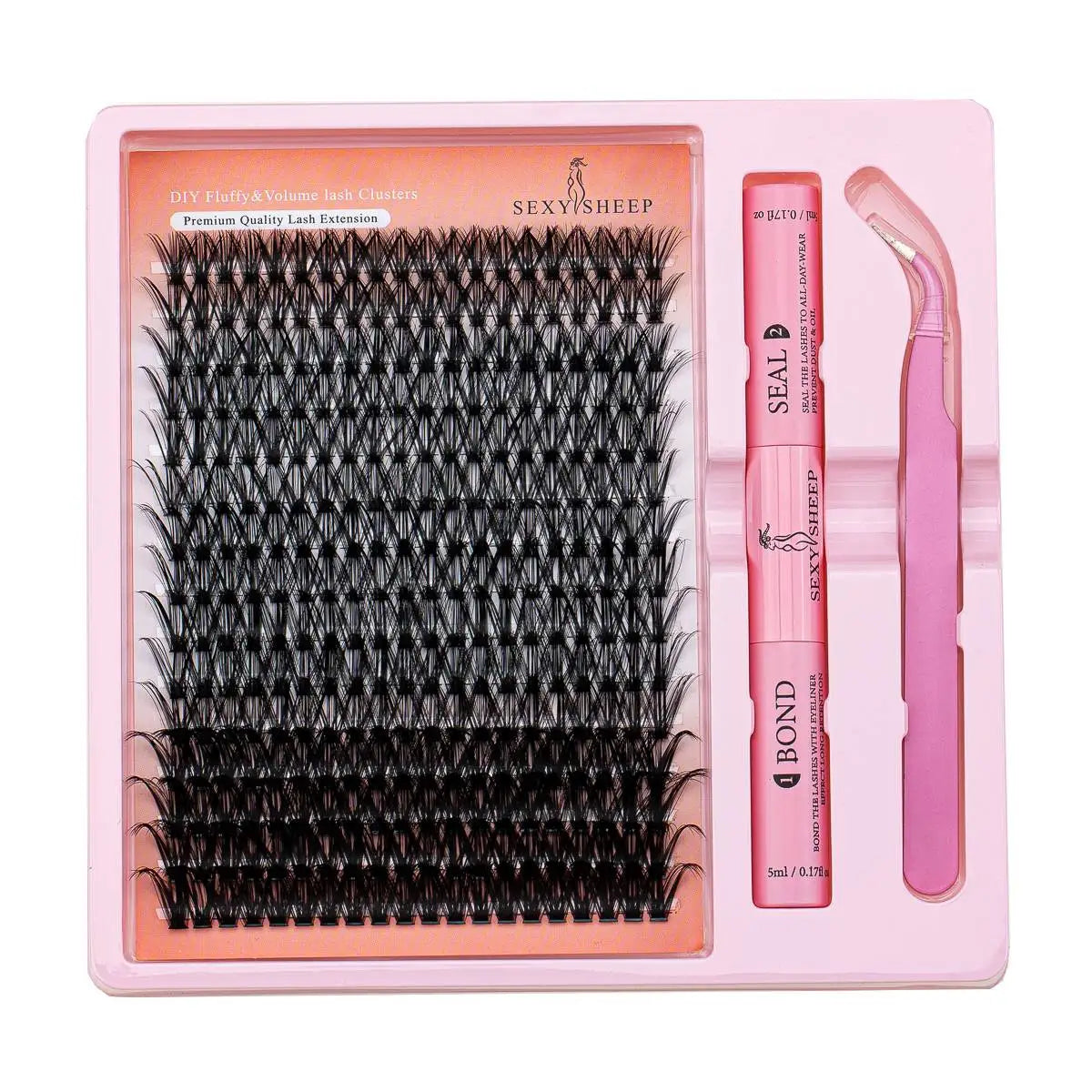 DIY Eyelash Extension Kit β Cluster Lashes with Bond, Seal & Applicator