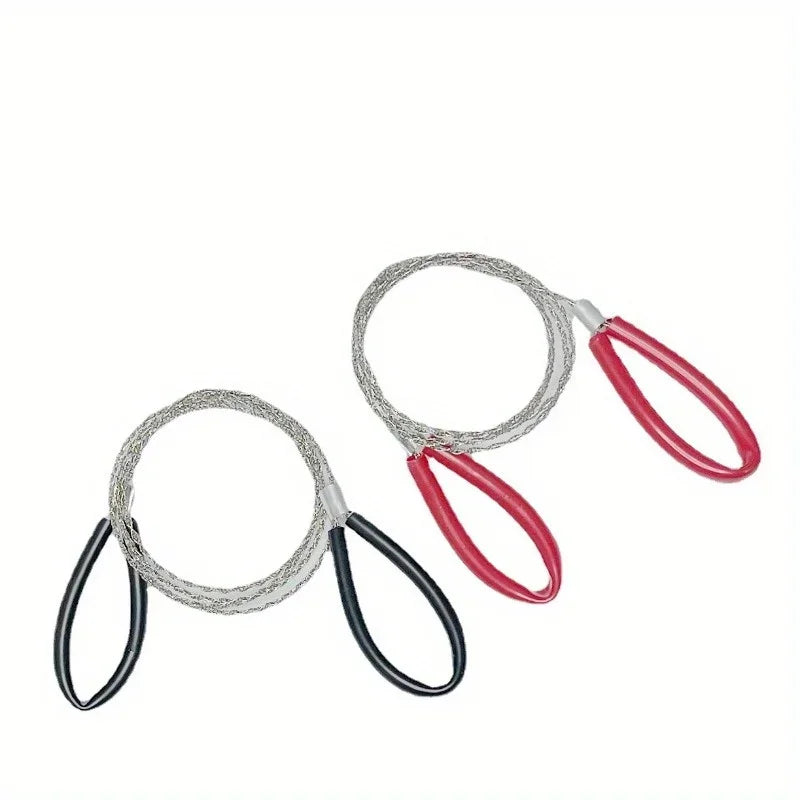 Portable Stainless Steel Wire Saw β Pocket Survival Tool with Finger Handles
