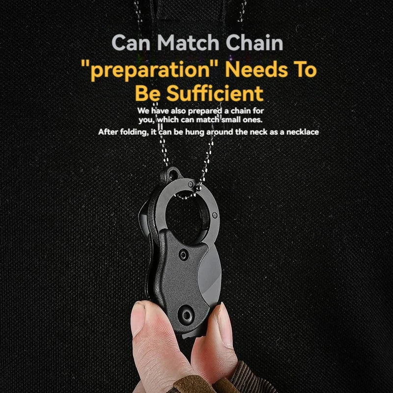 Mini Keychain Pocket Knife β Stainless Steel EDC Blade with Chain