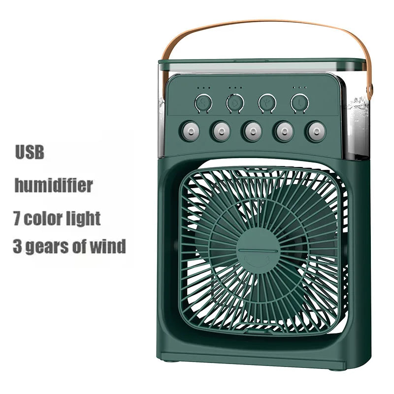 3-in-1 Portable Air Cooler Fan β Mini Air Conditioner, Humidifier & LED Night Light