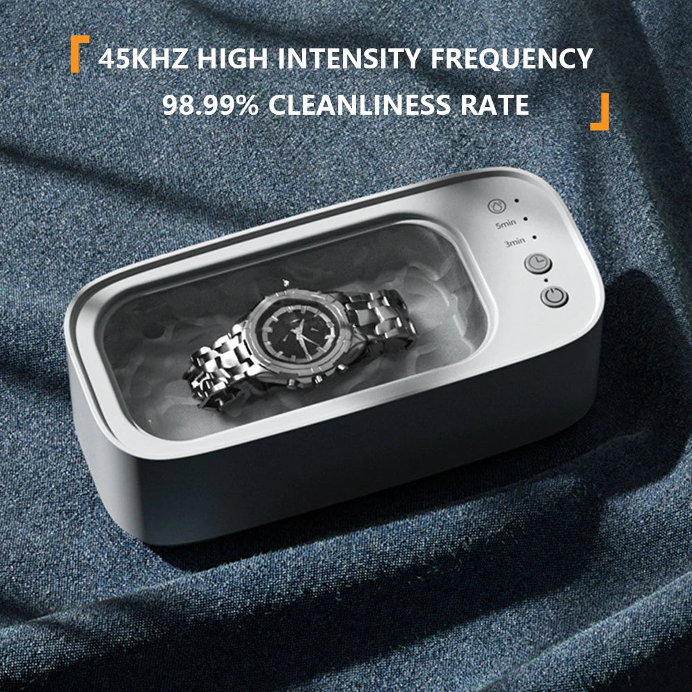45kHz Ultrasonic Glasses Cleaner β High-Frequency 3-Gear Jewelry & Eyewear Cleaning Machine with Timer