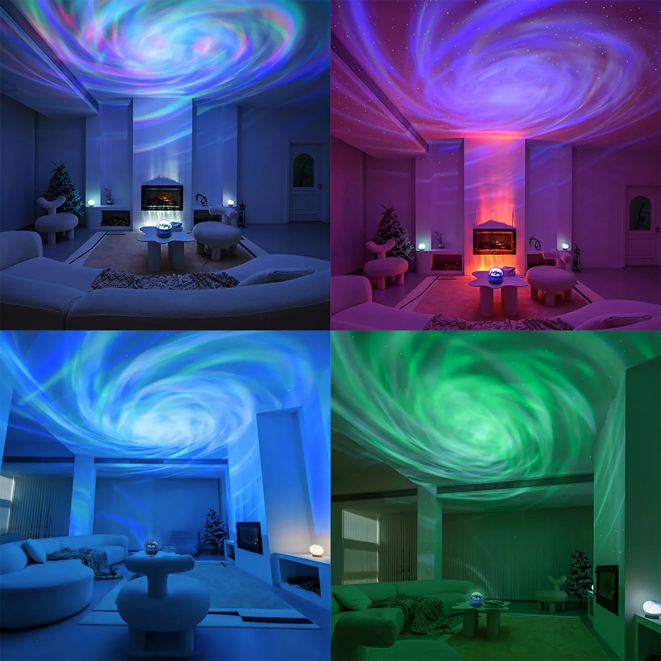 GalaxyGlow โ Starry Sky LED Night Light Projector with Remote & Sound Control