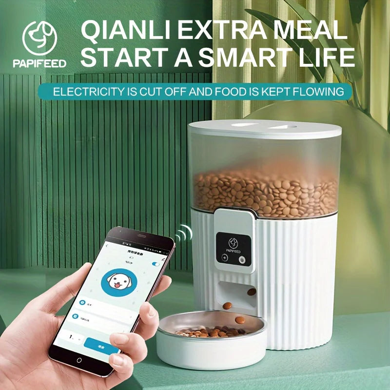 PAPIFEED Smart WiFi Automatic Pet Feeder β Remote-Controlled Cat & Dog Food Dispenser