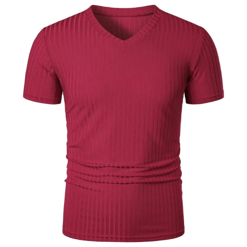 RibMax V-Tee – Stretch Muscle Fit T-Shirt