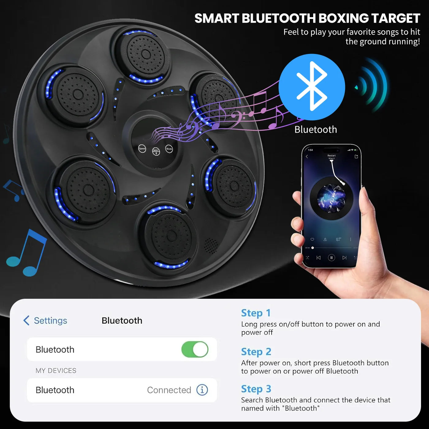 Electronic Wall-Mounted Boxing Trainer with Gloves