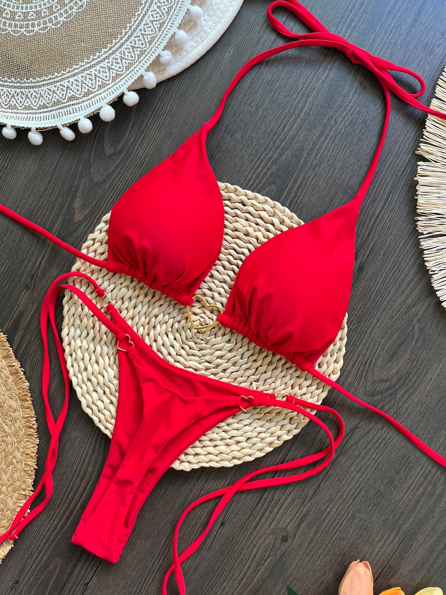 RUOTONSEPT Brazilian Halter Bikini Set β Sexy Triangle Thong Two-Piece Swimwear
