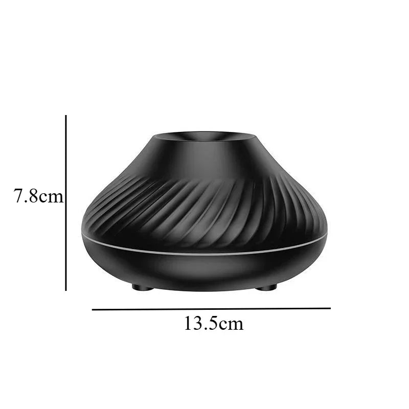 Volcanic Flame Aroma Diffuser β 130ml USB Essential Oil Humidifier with Color Flame Night Light