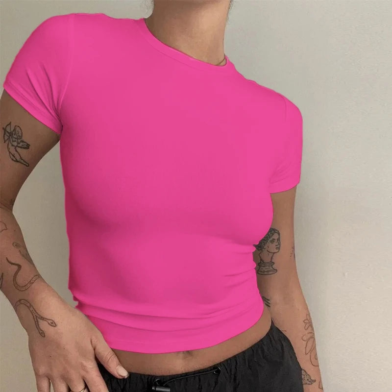 FlexFit Tee – Women’s Slim Fit Knitted Streetwear Top