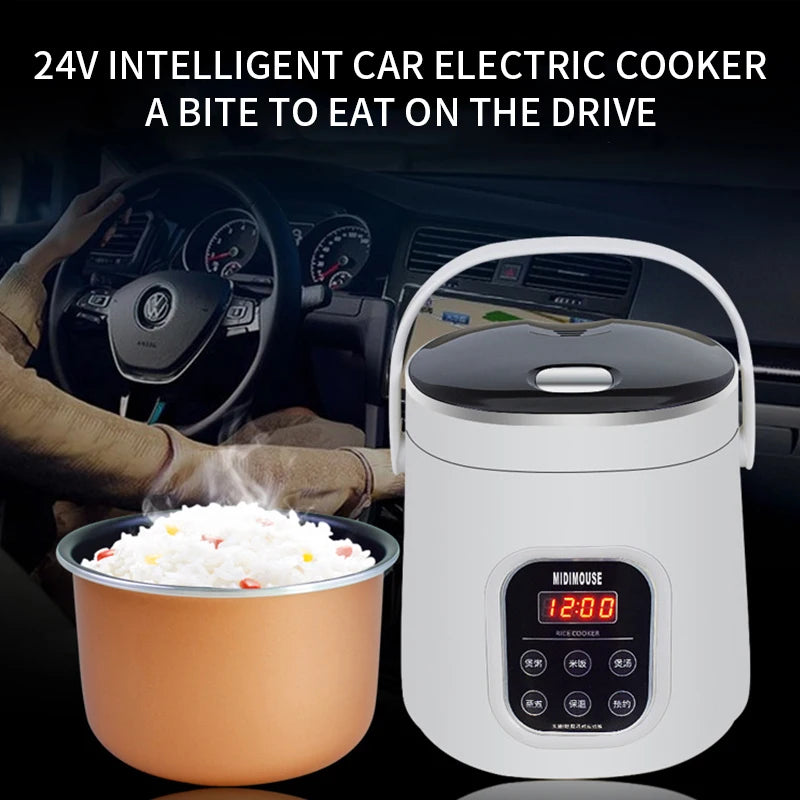 2L Vehicle Electric Rice Cooker β 12V/24V Dual Voltage for Car & Truck Use