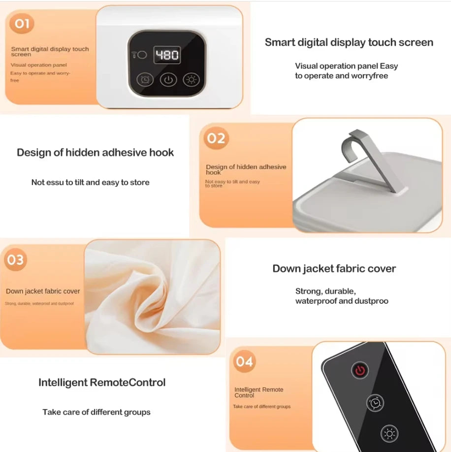 Portable Foldable Electric Clothes Dryer β Compact Laundry Dryer with Timer & Dryer Bag