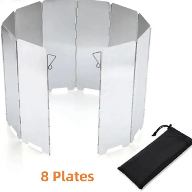 Ultralight Foldable Stove Windshield β 8/10 Plate Aluminum Alloy for Camping