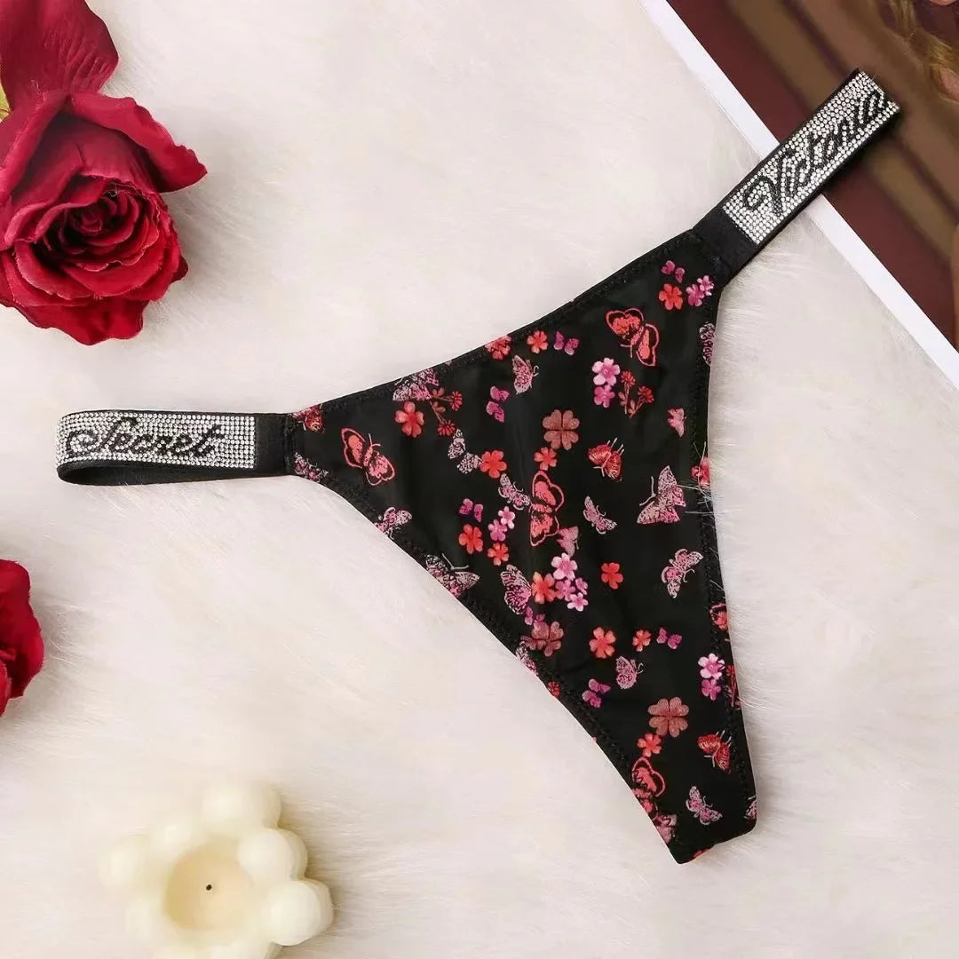 Lace Eyelash Cutout Thong – Ultra-Thin Sexy Panties with Metal Label