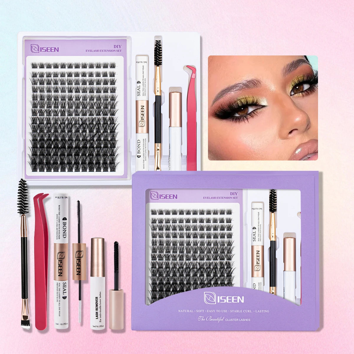 DIY Lash Extension Mix Styles Kit β Clusters with Bond, Seal & Tools