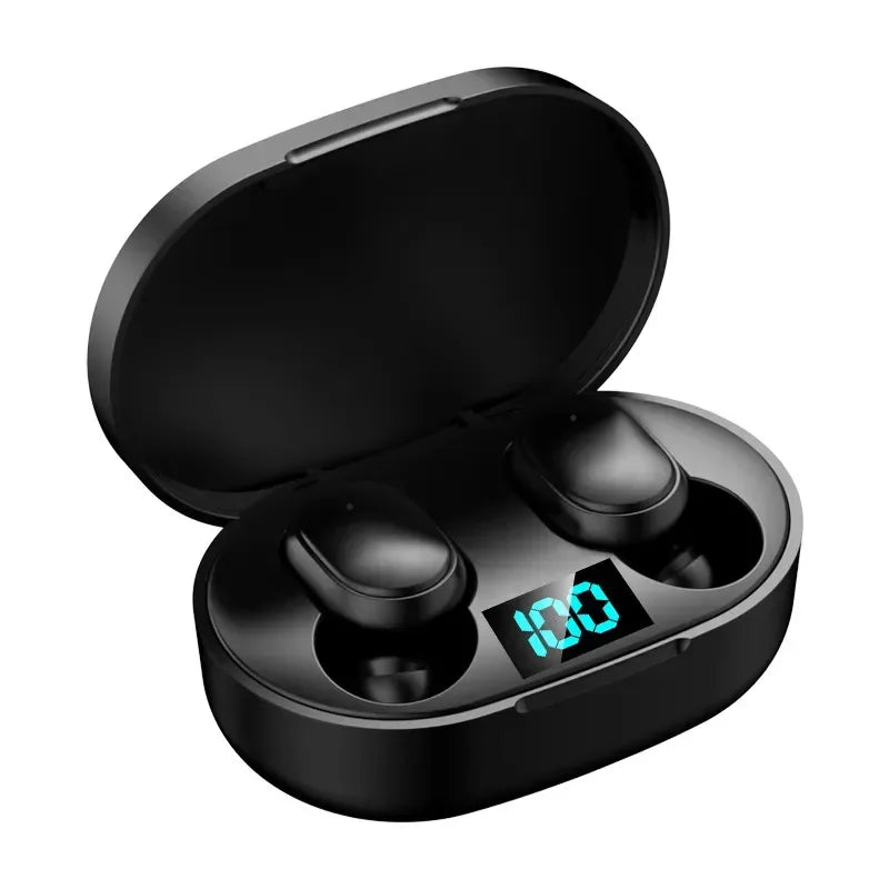 E6S TWS Bluetooth Earbuds β Waterproof Noise-Cancelling LED Wireless Headset with Mic