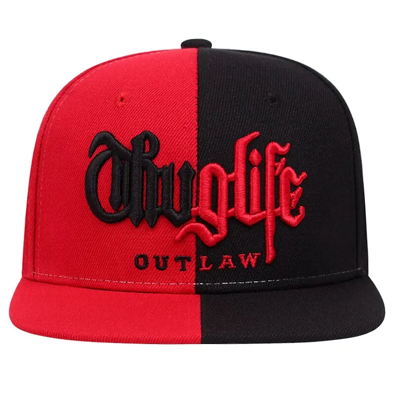 Thug Life Embroidered Snapback Cap β Adjustable Hip-Hop Baseball Hat for Adults