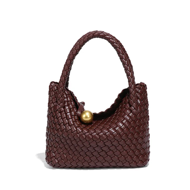 WeaveCharm β Vegan Leather Woven Crossbody Tote Bag