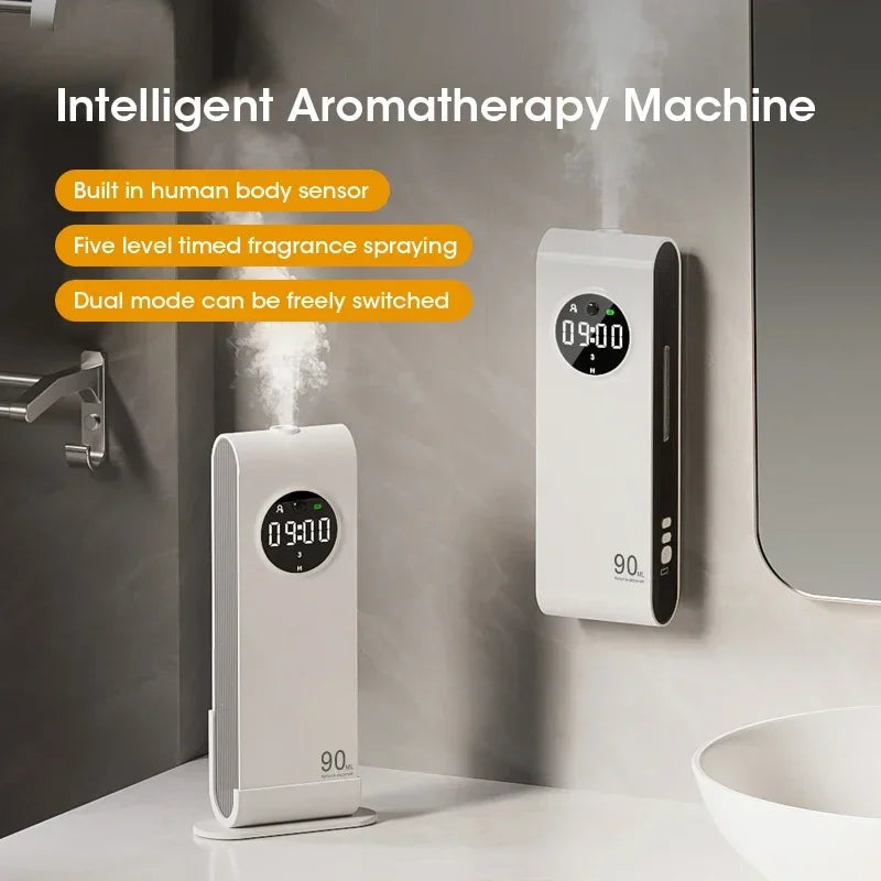 Wireless Wall-Mounted Aroma Diffuser β Automatic Fragrance Sprayer with Night Light & Air Purifier