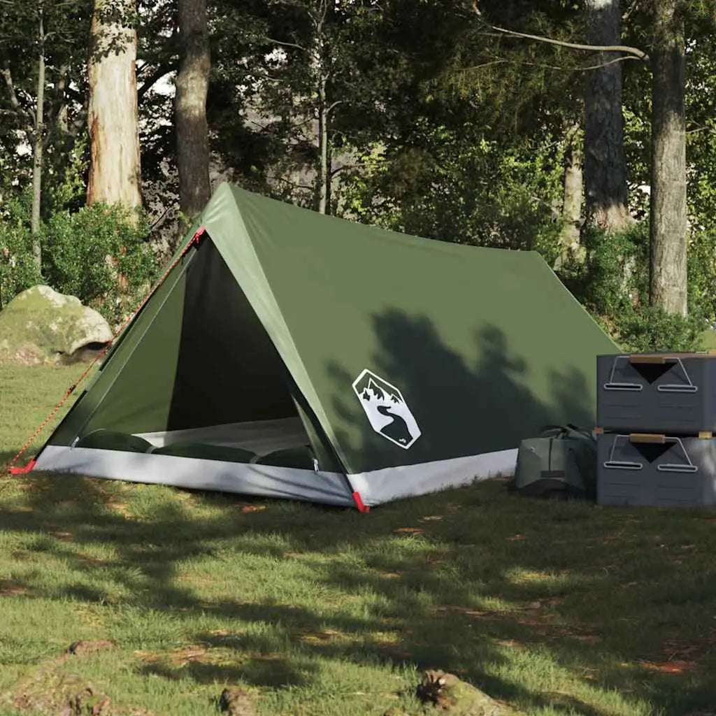 2-Person Camping Tent β Olive Green Waterproof Outdoor Shelter