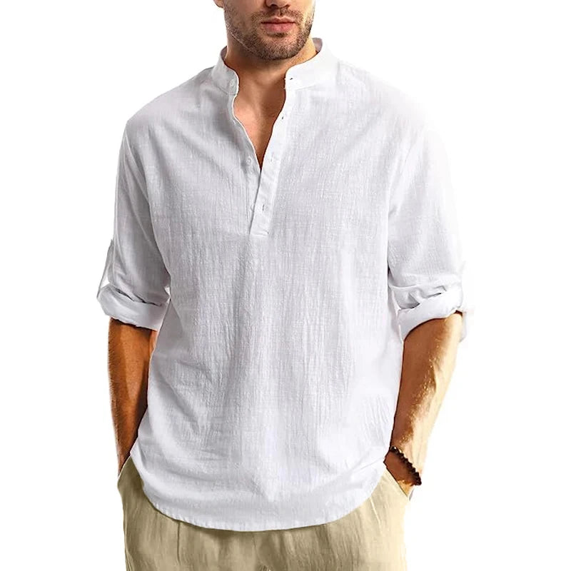 FlexHenley – Long Sleeve Cotton Polo Tee
