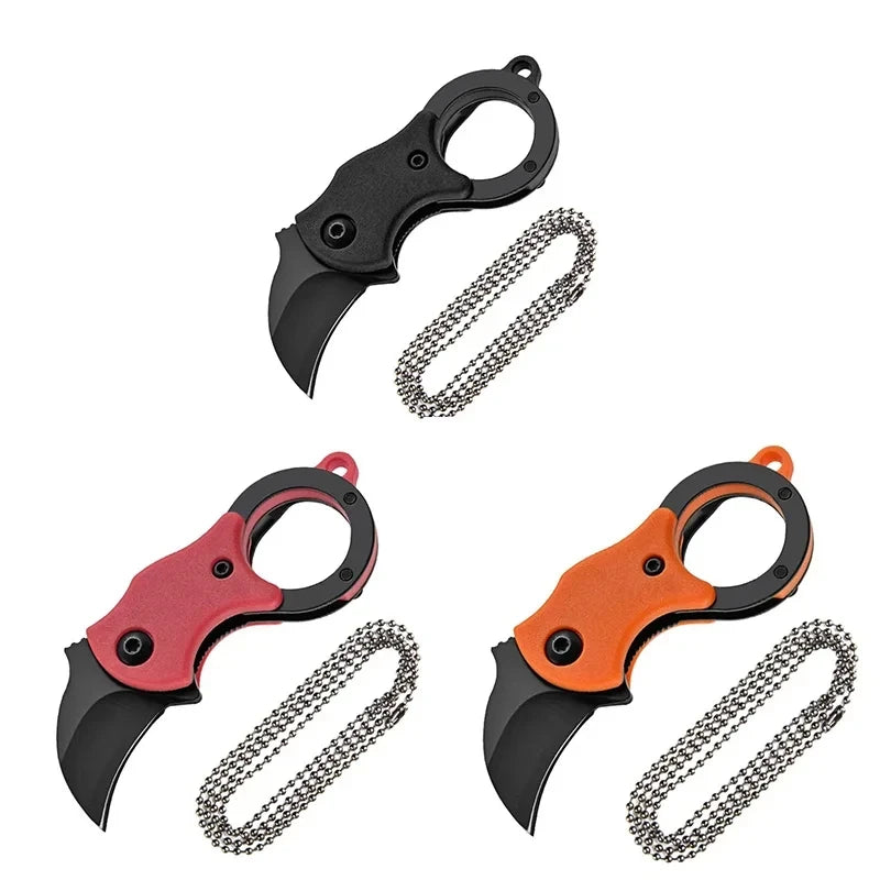 Mini Keychain Pocket Knife β Stainless Steel EDC Blade with Chain
