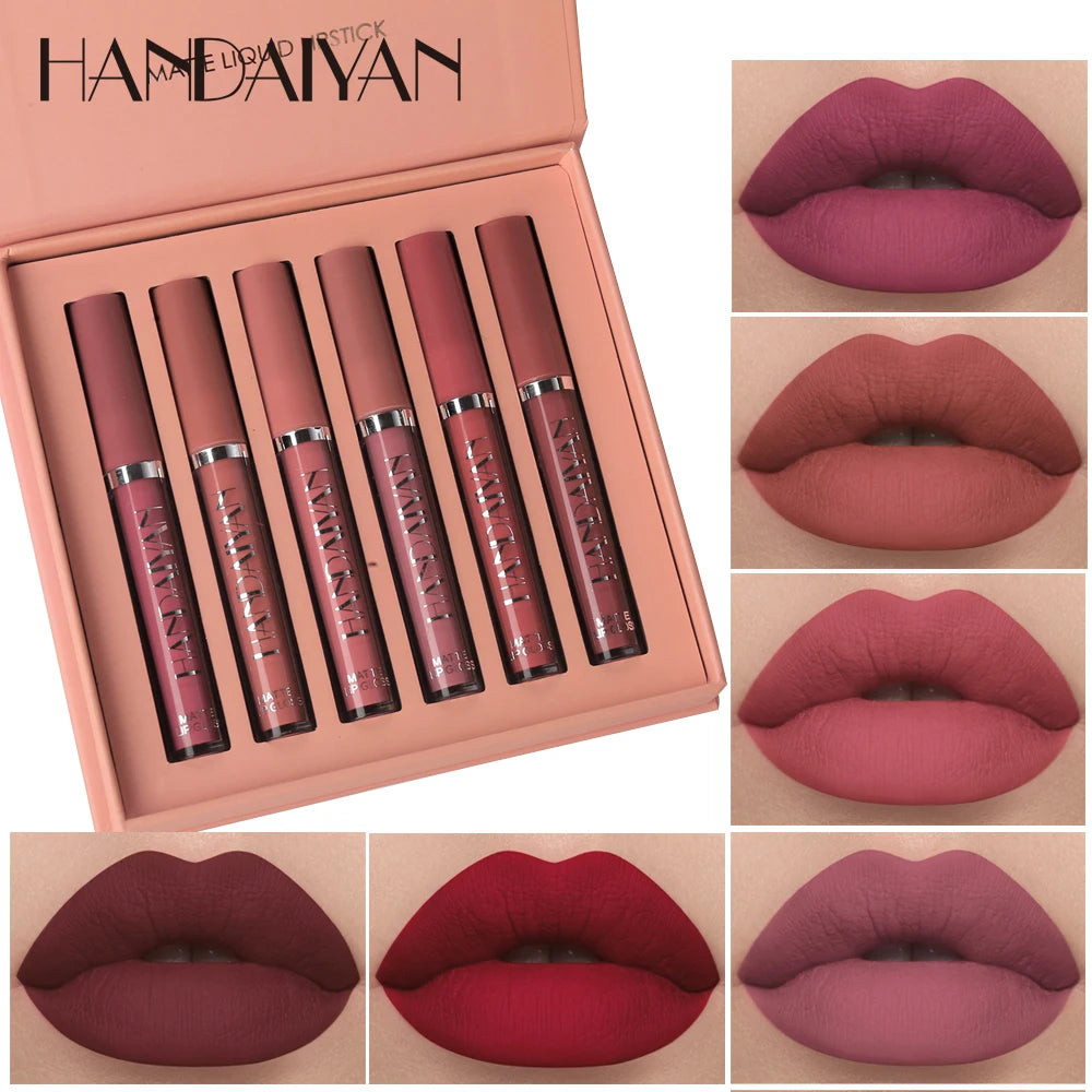 HANDAIYAN MatteStay β 6PCS Long-Lasting Liquid Lipstick Gift Set