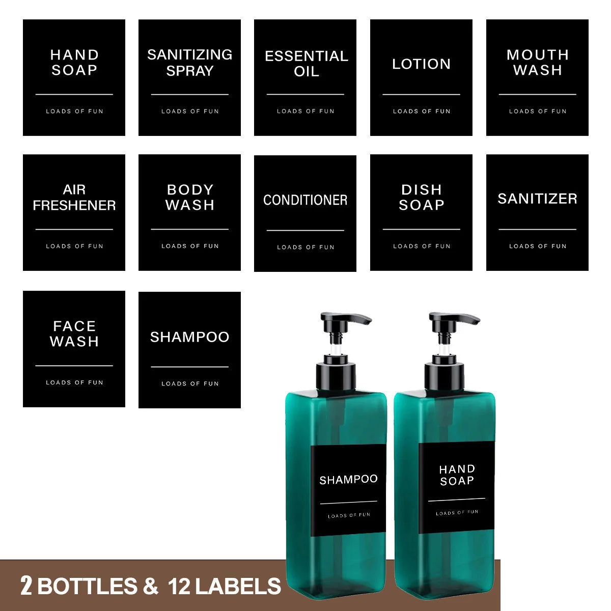 Soap Dispenser β 500ml Refillable Bottle with Labels