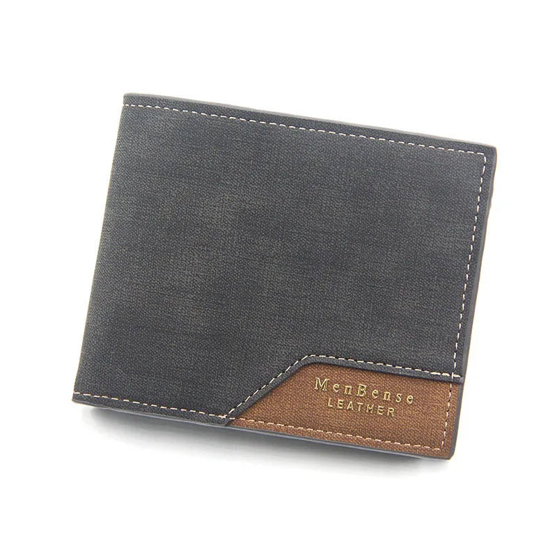 Classic Slim Frosted Leather Wallet β Compact Men's Coin & Card Holder