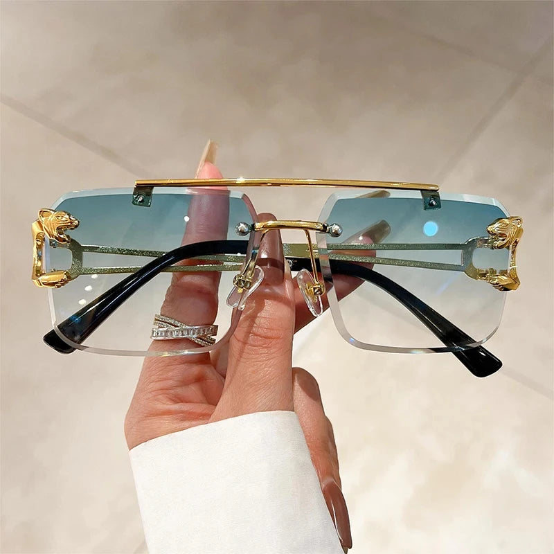 RetroEdge β Frameless Unisex UV400 Fashion Sunglasses