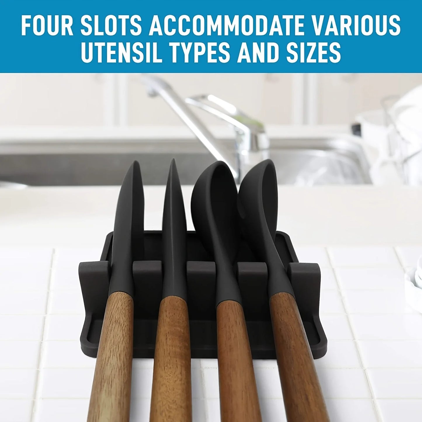 Utensil Rest β Non-Slip Silicone Drying Rack for Kitchen Tools