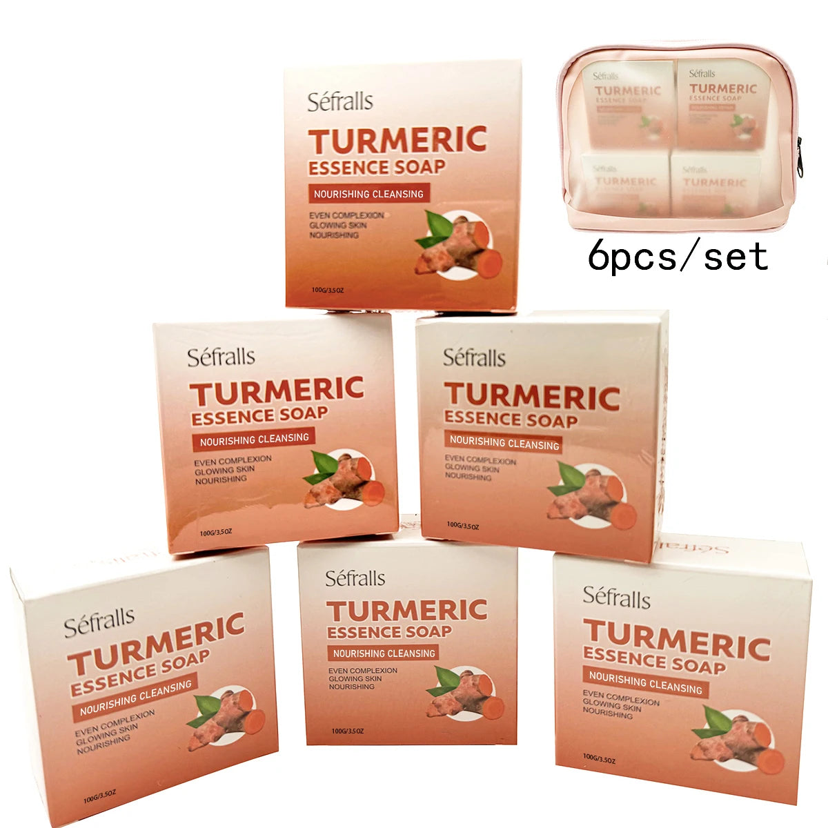 Turmeric Soap β Handmade Brightening & Anti-Acne Bar (100g)