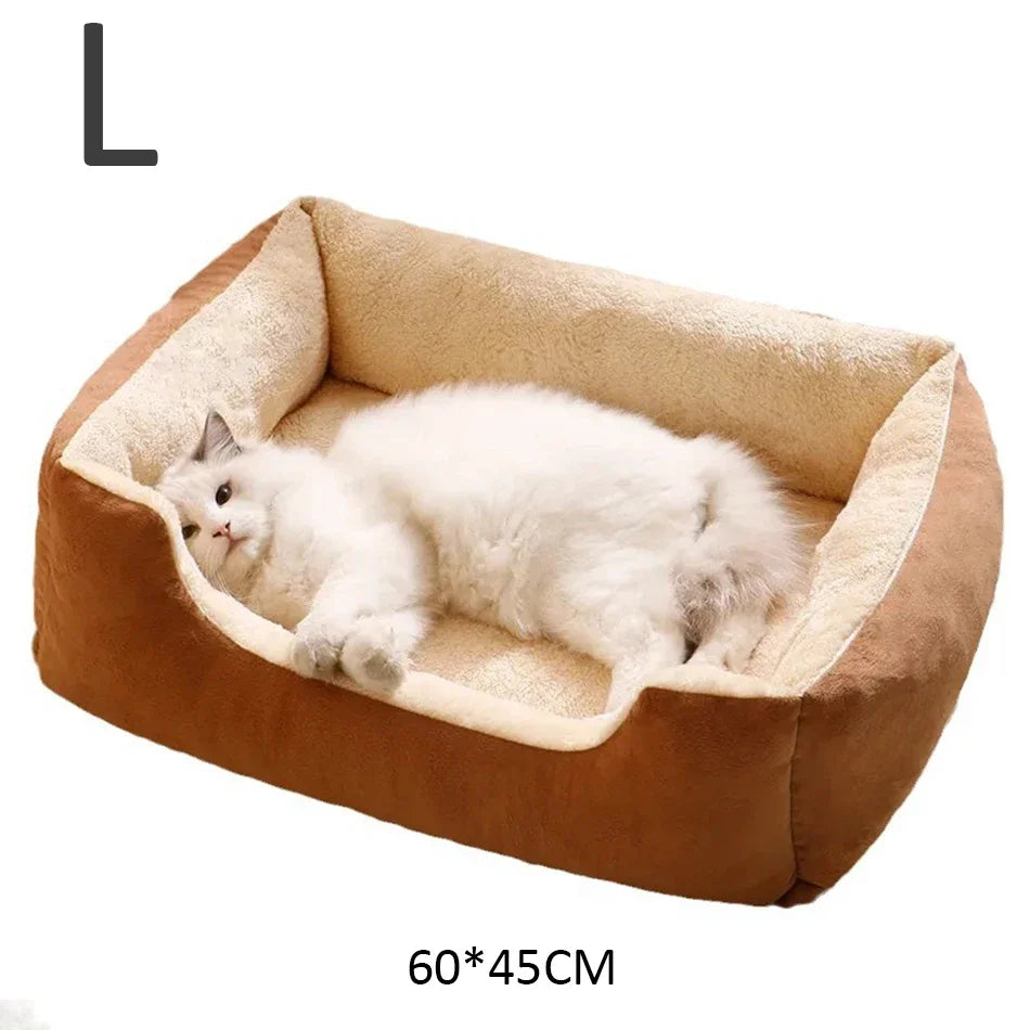 Cat & Small Dog Bed β Soft Cushion Basket House for Pets