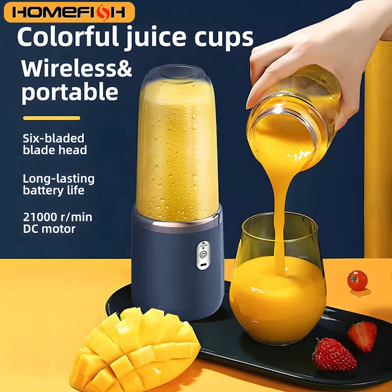 Double Cup USB Portable Juicer β Multifunction Fruit Blender & Milkshake Maker