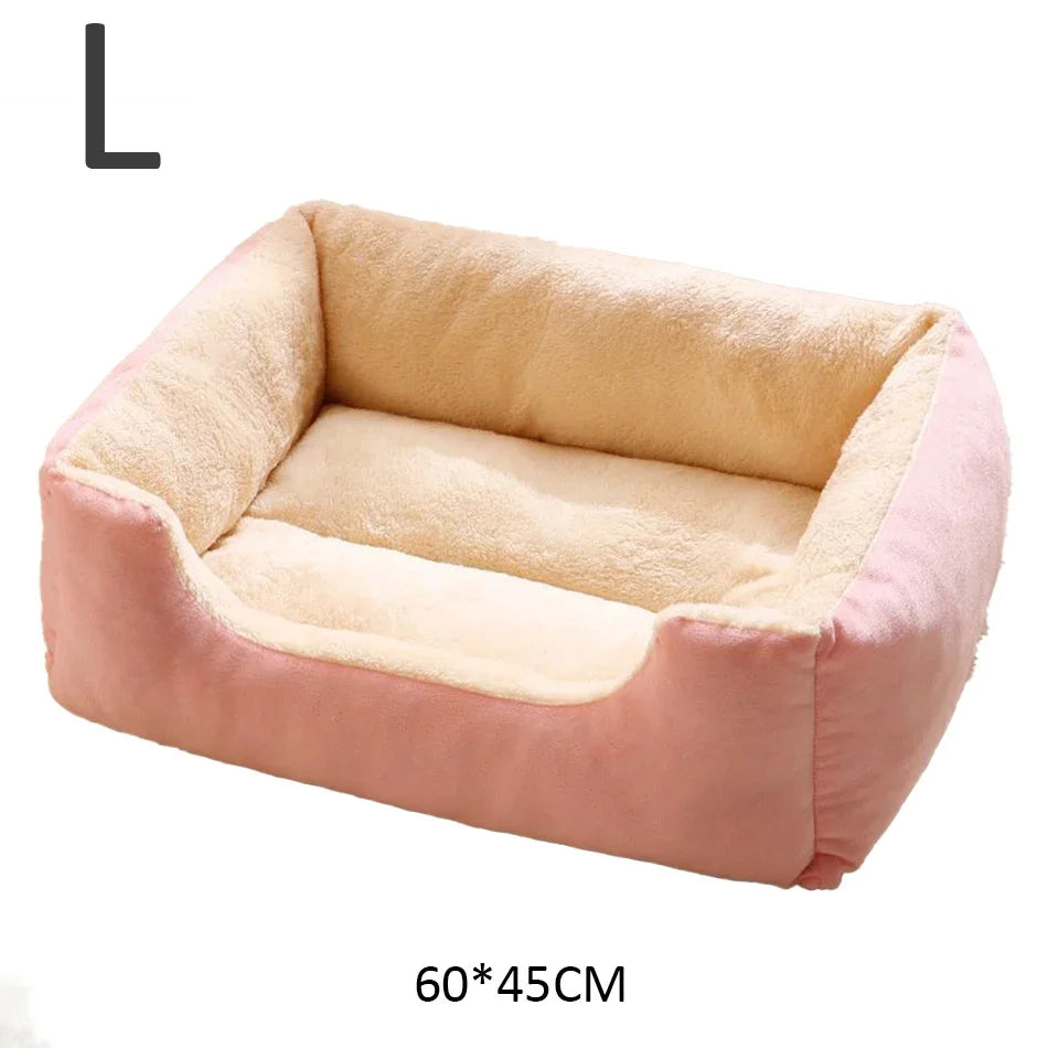 Cat & Small Dog Bed β Soft Cushion Basket House for Pets