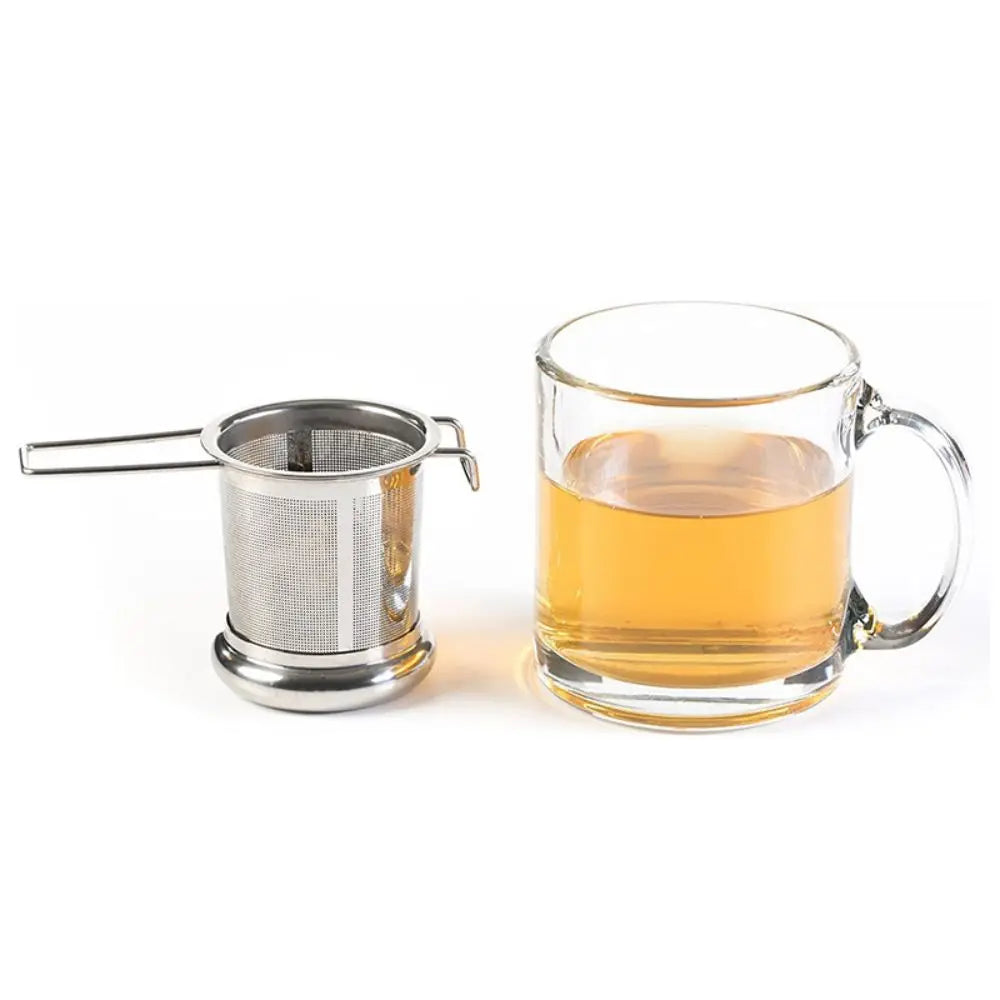 Tea Strainer β 304 Stainless Steel Brewer with Lid & Handles