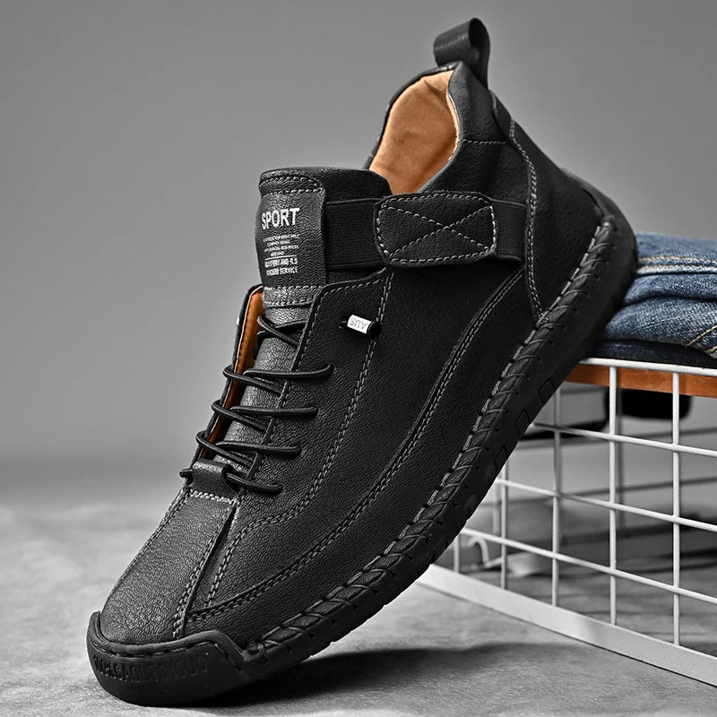 BreezeLoaf β Handmade Breathable Leather Slip-On Loafers