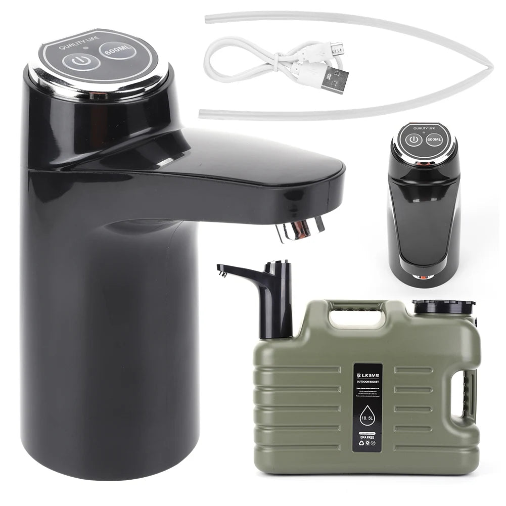 11L Outdoor Camping Water Tank β With Faucet & USB Electric Pump