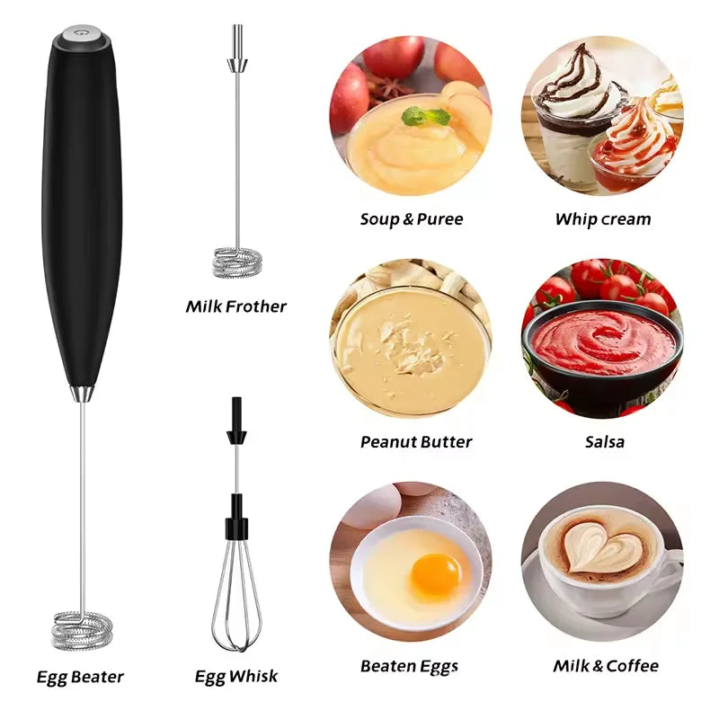 High-Speed Electric Milk Frother β Handheld Drink Mixer & Egg Beater