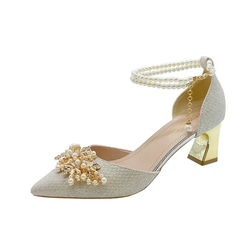 MetalBead 2025 β Pointed High Heel Pumps
