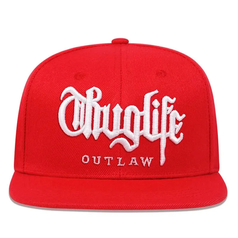 Thug Life Embroidered Snapback Cap β Adjustable Hip-Hop Baseball Hat for Adults