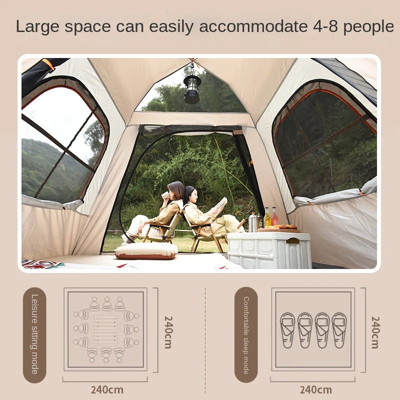 Double-Layer Automatic Camping Tent β Waterproof & UV-Proof with Canopy