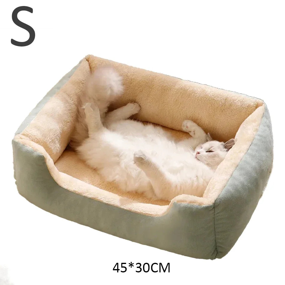 Cat & Small Dog Bed β Soft Cushion Basket House for Pets
