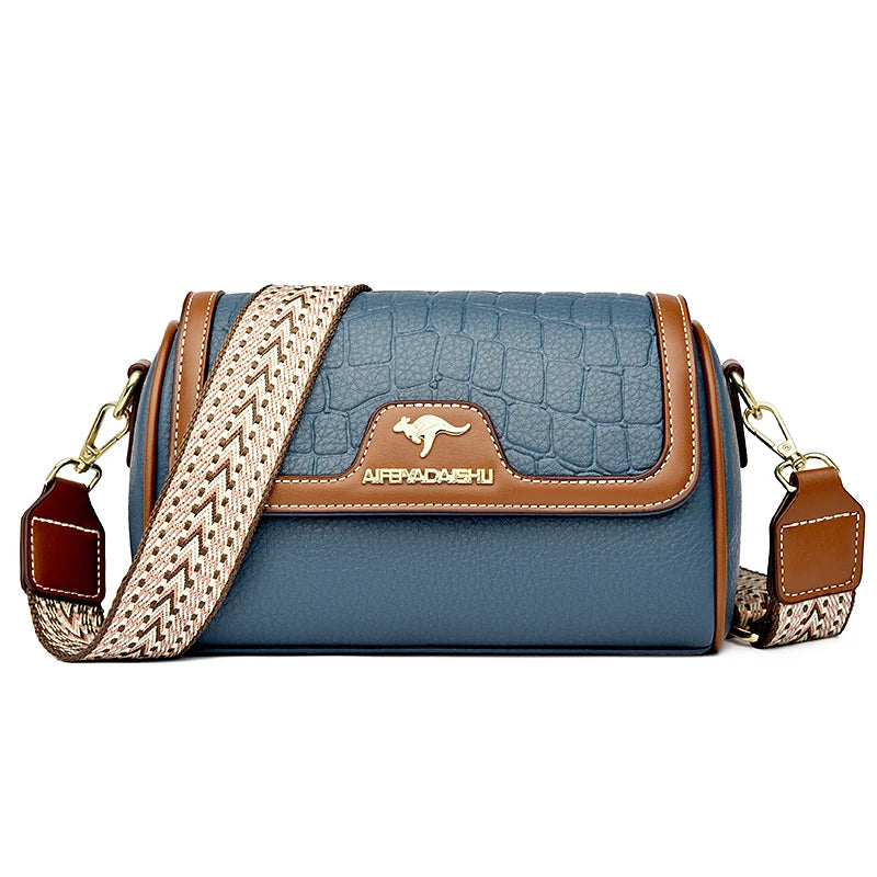StonePU β Small Square PU Leather Crossbody Satchel
