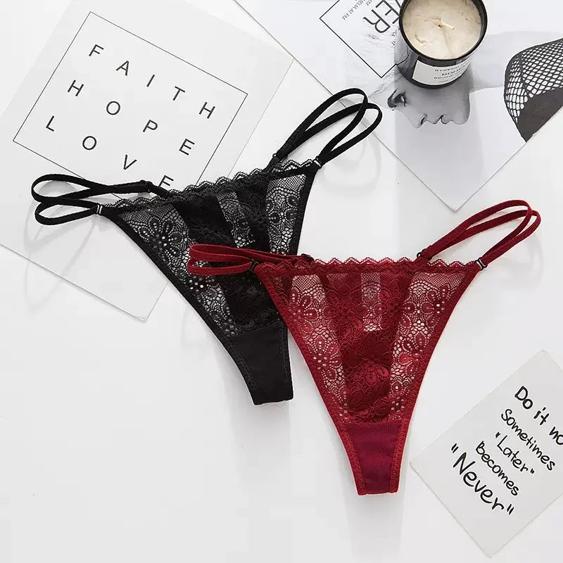 StrapLure – Cut-Out Lace T-Thong