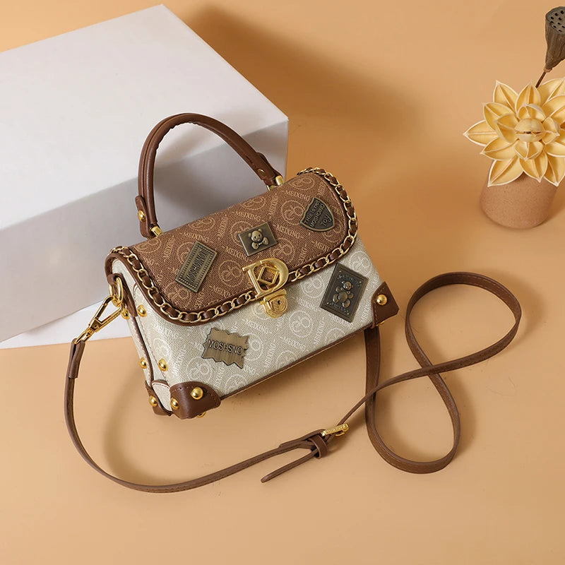 RetroChic β PU Leather Chain Shoulder Crossbody Bag