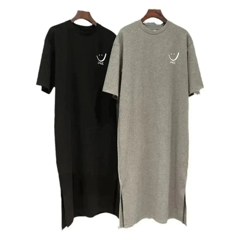 Casual Loose Fit T-Shirt Dress β Women's Summer Over-Knee Mid-Length Dress