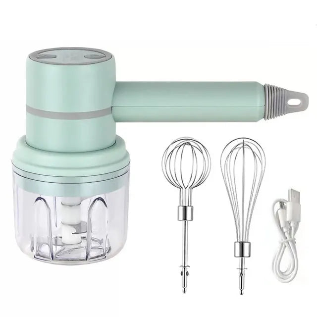 4-in-1 Electric Vegetable Cutter Set β Wireless Food Chopper, Slicer, Peeler & Grinder